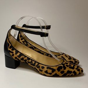 Sam Edelman Lola Leather Leopard Print Calf Hair 8
